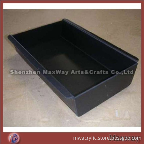 Black rectangle polished large capacity ringent acrylic/plexiglass container/vessel/receptacle/box